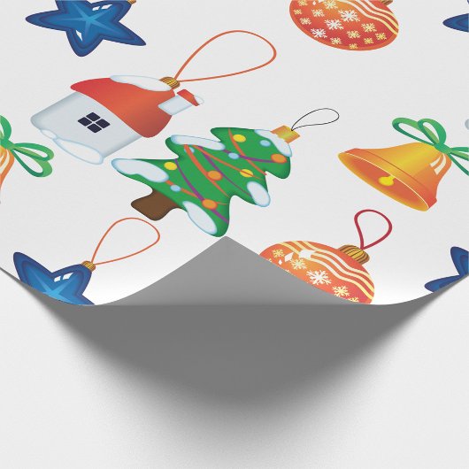 Decoratieve kerstversieringen cadeaupapier