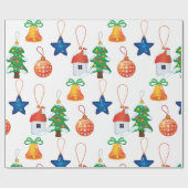 Decoratieve kerstversieringen cadeaupapier (Vlak)