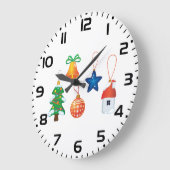 Decoratieve kerstversieringen grote klok (Hoek)