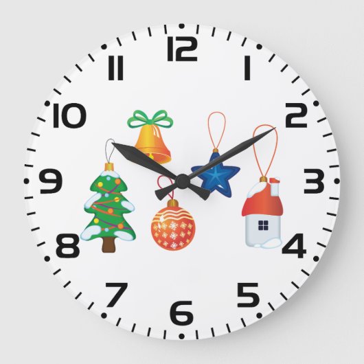 Decoratieve kerstversieringen grote klok (Voorkant)