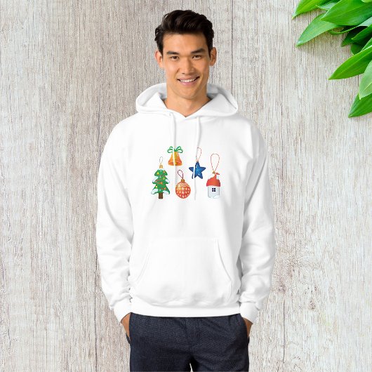 Decoratieve kerstversieringen hoodie