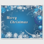 decoratieve kerstversieringen in blauw cadeaupapier (Vlak)