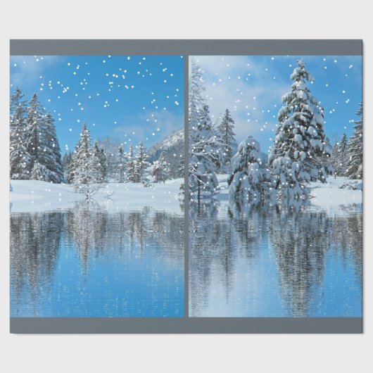 Decoratieve kerstversieringen met sneeuw cadeaupapier (Zoom)