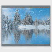 Decoratieve kerstversieringen met sneeuw cadeaupapier (Vlak)