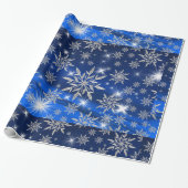 Decoratieve kerstversieringen met sneeuw cadeaupapier (Uitgerold)