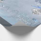 Decoratieve kerstversieringen met sneeuw cadeaupapier (Hoek)