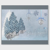 Decoratieve kerstversieringen met sneeuw cadeaupapier (Vlak)