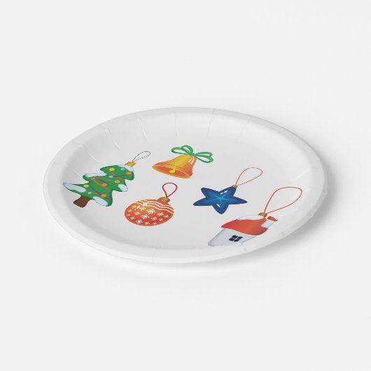 Decoratieve kerstversieringen papieren bordje (Gekanteld)