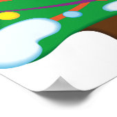 Decoratieve kerstversieringen poster (Hoek)