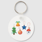 Decoratieve kerstversieringen sleutelhanger (Voorkant)