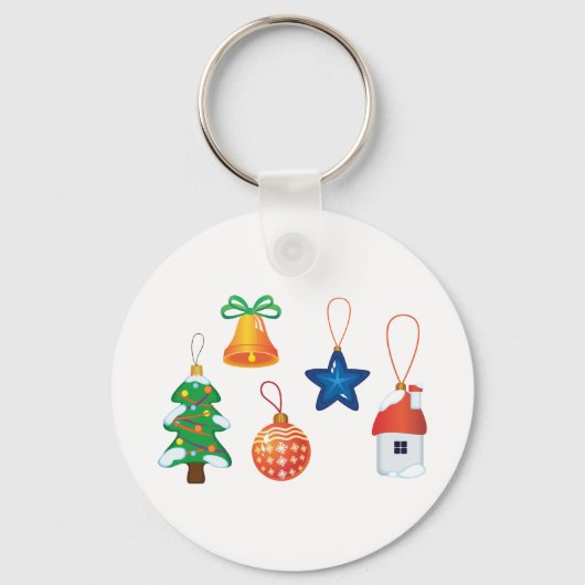 Decoratieve kerstversieringen sleutelhanger (Voorkant)
