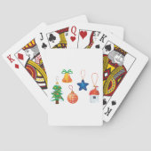 Decoratieve kerstversieringen speelkaarten (Achterkant)