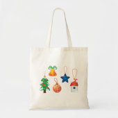 Decoratieve kerstversieringen tote bag (Voorkant)