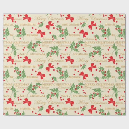 Decoratieve kerstwrapping cadeaupapier (Vlak)