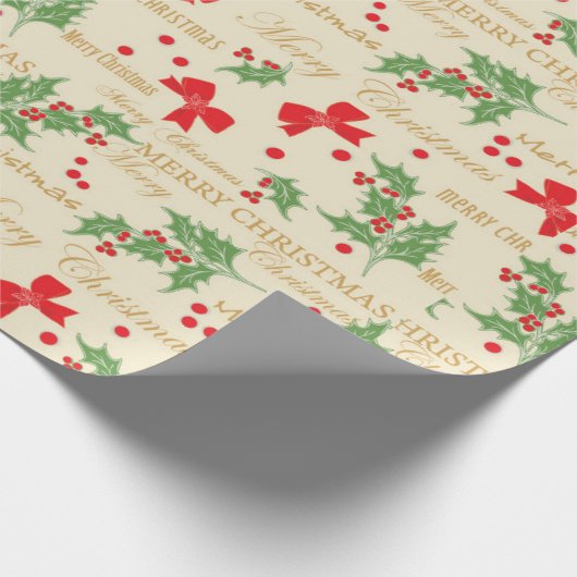 Decoratieve kerstwrapping cadeaupapier (Hoek)
