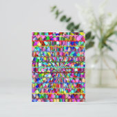 Decoratieve kleuren briefkaart (Staand voorkant)
