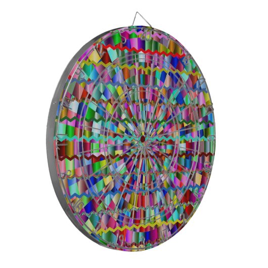Decoratieve kleuren dartbord (Voorkant Links)