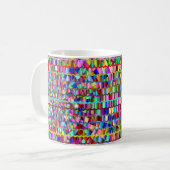 Decoratieve kleuren koffiemok (Voorkant links)