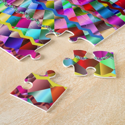 Decoratieve kleuren legpuzzel (Zijkant)