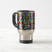 Decoratieve kleuren reisbeker (Voorkant links)