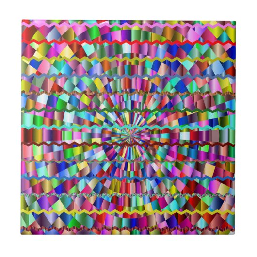 Decoratieve kleuren tegeltje (Voorkant)