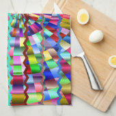 Decoratieve kleuren theedoek (Quarter Fold)