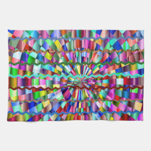 Decoratieve kleuren theedoek