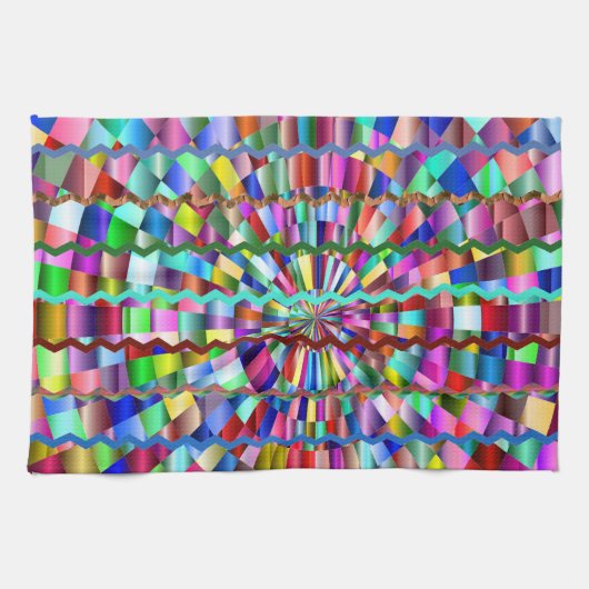 Decoratieve kleuren theedoek (Horizontaal)