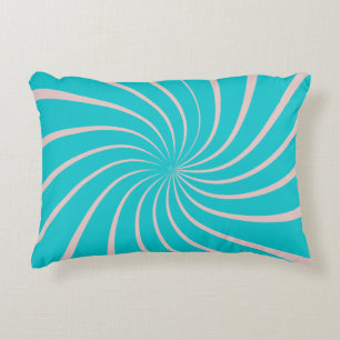 Decoratieve kleurrijke geometrische blauwe roze tr accent kussen