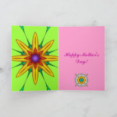 Decoratieve kleurrijke Moederdag kaart met tekst (Binnen)