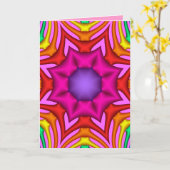 Decoratieve kleurrijke Moederdag kaart met tekst (Gele Bloem)