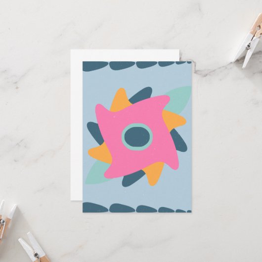 Decoratieve kleurrijke tegel kaart (Voorkant / Achterkant in situ)