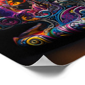 Decoratieve kleurrijke vakantie Menorah Poster (Hoek)