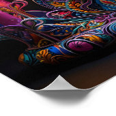 Decoratieve kleurrijke vakantie Menorah Poster (Hoek)