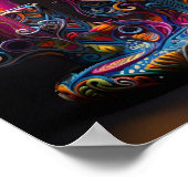 Decoratieve kleurrijke vakantie Menorah Poster (Hoek)