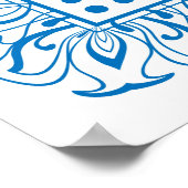 Decoratieve kleurrijke versiering op witte achterg poster (Hoek)