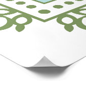 Decoratieve kleurrijke versiering op witte achterg poster (Hoek)