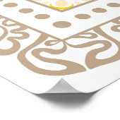 Decoratieve kleurrijke versiering op witte achterg poster (Hoek)