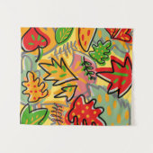 Decoratieve kleurrijke waterverf natuur groen wandkleed (Voorkant (horizontaal))