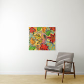 Decoratieve kleurrijke waterverf natuur groen wandkleed (In Situ (horizontaal))