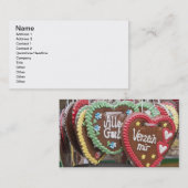 Decoratieve koekjes voor ontbijtkoek visitekaartje (Voorkant / Achterkant)