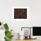 Decoratieve koffieafdruk poster (Thuiskantoor)