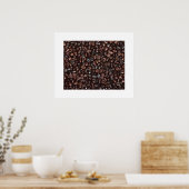 Decoratieve koffieafdruk poster (Keuken)