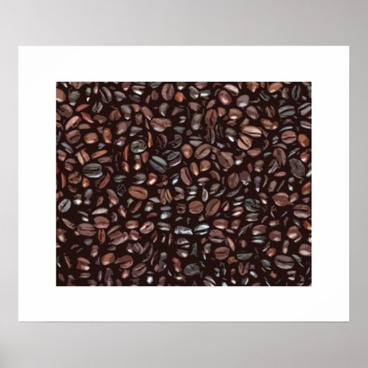 Decoratieve koffieafdruk poster (Voorkant)