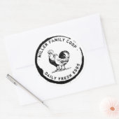  decoratieve koffievlek kippenhok ronde sticker (Envelop)