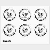  decoratieve koffievlek kippenhok ronde sticker (Vel)