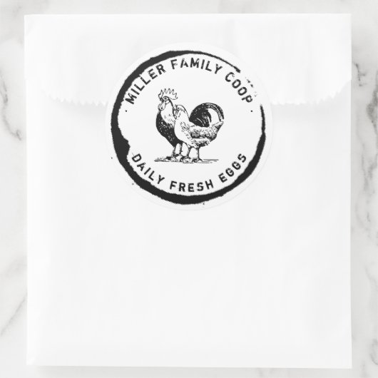  decoratieve koffievlek kippenhok ronde sticker (Tas)