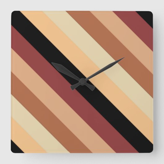 Decoratieve koffiewandklok vierkante klok (Voorkant)