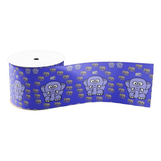 decoratieve koolstofolifanten grosgrain lint (Spoel)