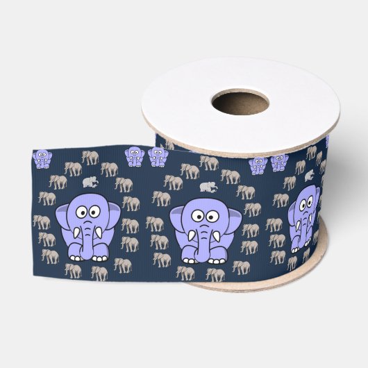 decoratieve koolstofolifanten grosgrain lint (Spoel)